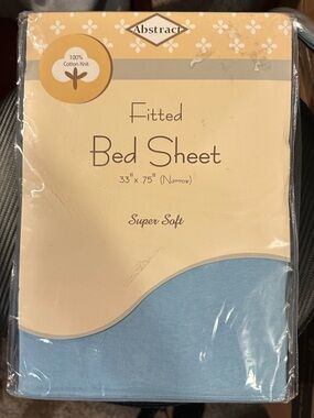 Super Soft Fitted Bed Sheet in Light Blue